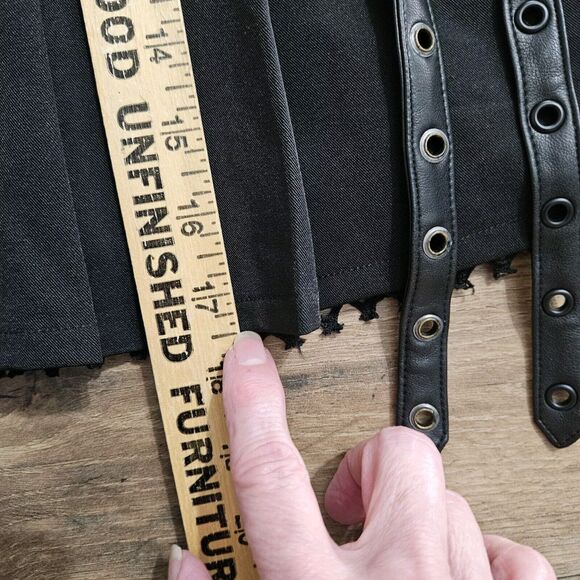 Killstar Crucifire Skirt Small Womens Black Fishnet Mini Gothcore Skater Punk - Picture 11 of 13